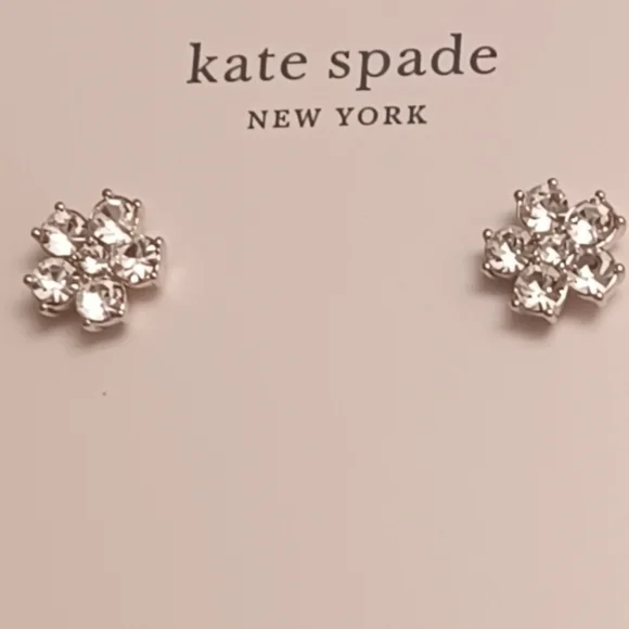 kate spade Jewelry New Kate Spade Flower Stud Earrings Clear